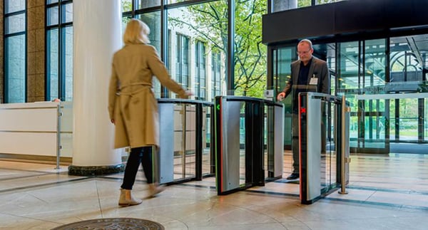 Optical Turnstiles in Corporate Lobbies for Tailgating Deterrance and Detection