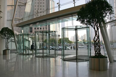 Crystal TQ all-glass revolving doors