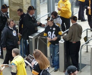 Tripod Turnstiles at a Stadium for Crowd Control