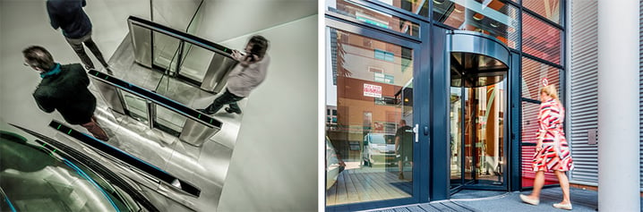 Optical Turnstiles and Security Revolving Doors for Building Security