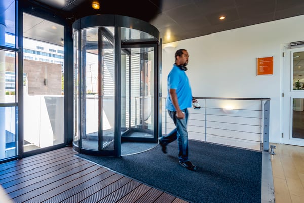 Security Revolving Doors at Employee-Only Entrances for Unmanned Tailgating and Piggybacking Prevention